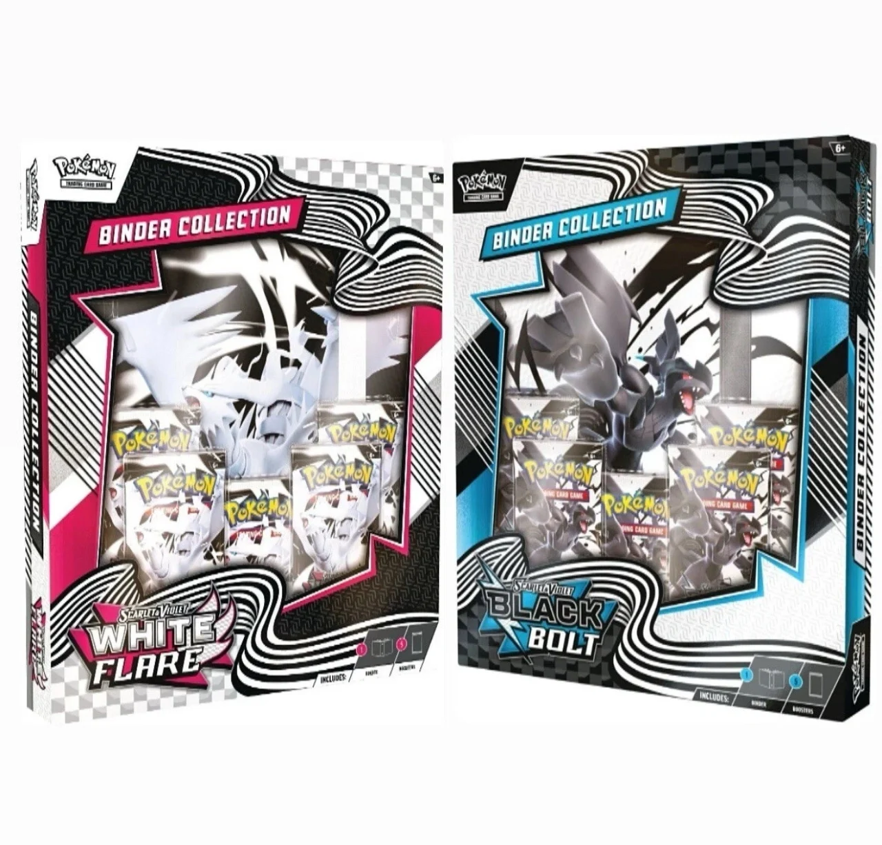 Pokémon TCG: Scarlet & Violet—Black Bolt & White Flare Binder Collections Set